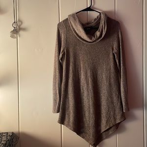 B Wear tan textures cowl neck sweater